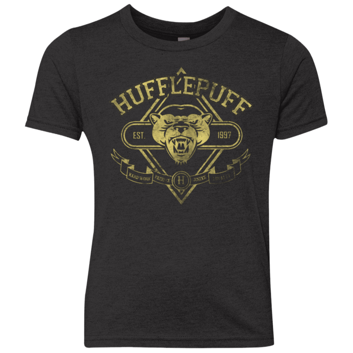 T-Shirts Vintage Black / YXS HUFFLEPUFF Youth Triblend T-Shirt