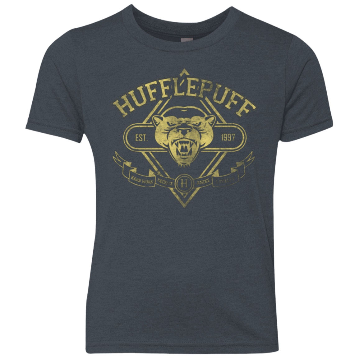 T-Shirts Vintage Navy / YXS HUFFLEPUFF Youth Triblend T-Shirt