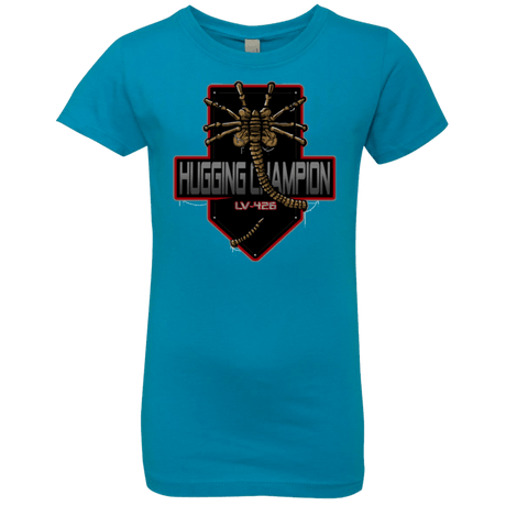 T-Shirts Turquoise / YXS Hugging Champ Girls Premium T-Shirt