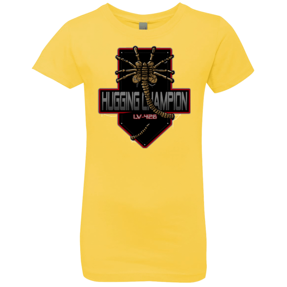 T-Shirts Vibrant Yellow / YXS Hugging Champ Girls Premium T-Shirt