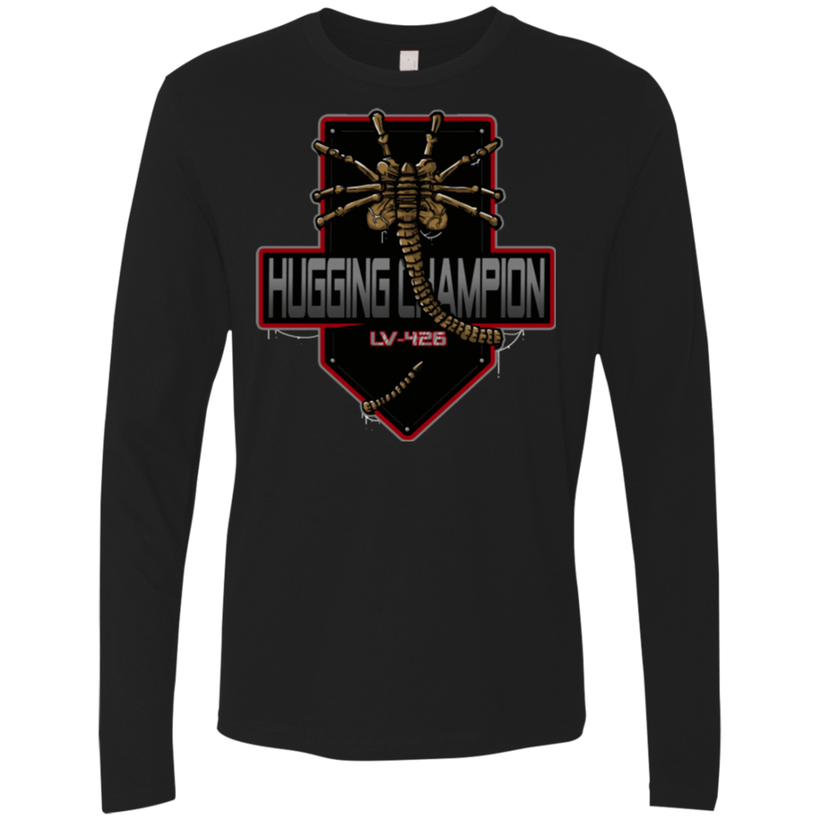 T-Shirts Black / Small Hugging Champ Men's Premium Long Sleeve