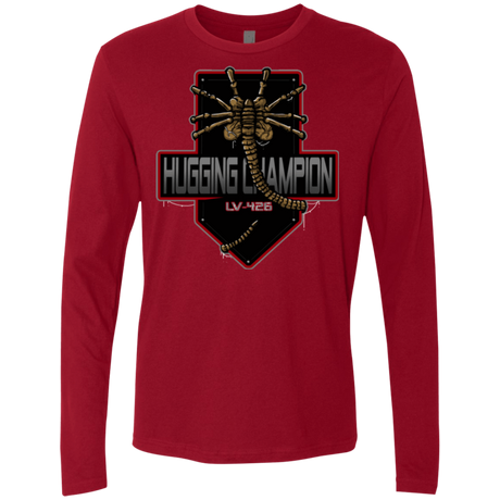 T-Shirts Cardinal / Small Hugging Champ Men's Premium Long Sleeve
