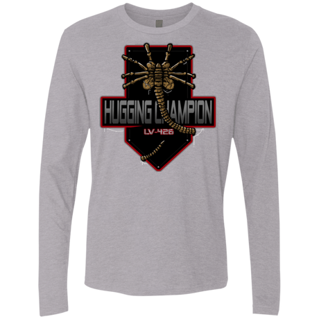 T-Shirts Heather Grey / Small Hugging Champ Men's Premium Long Sleeve