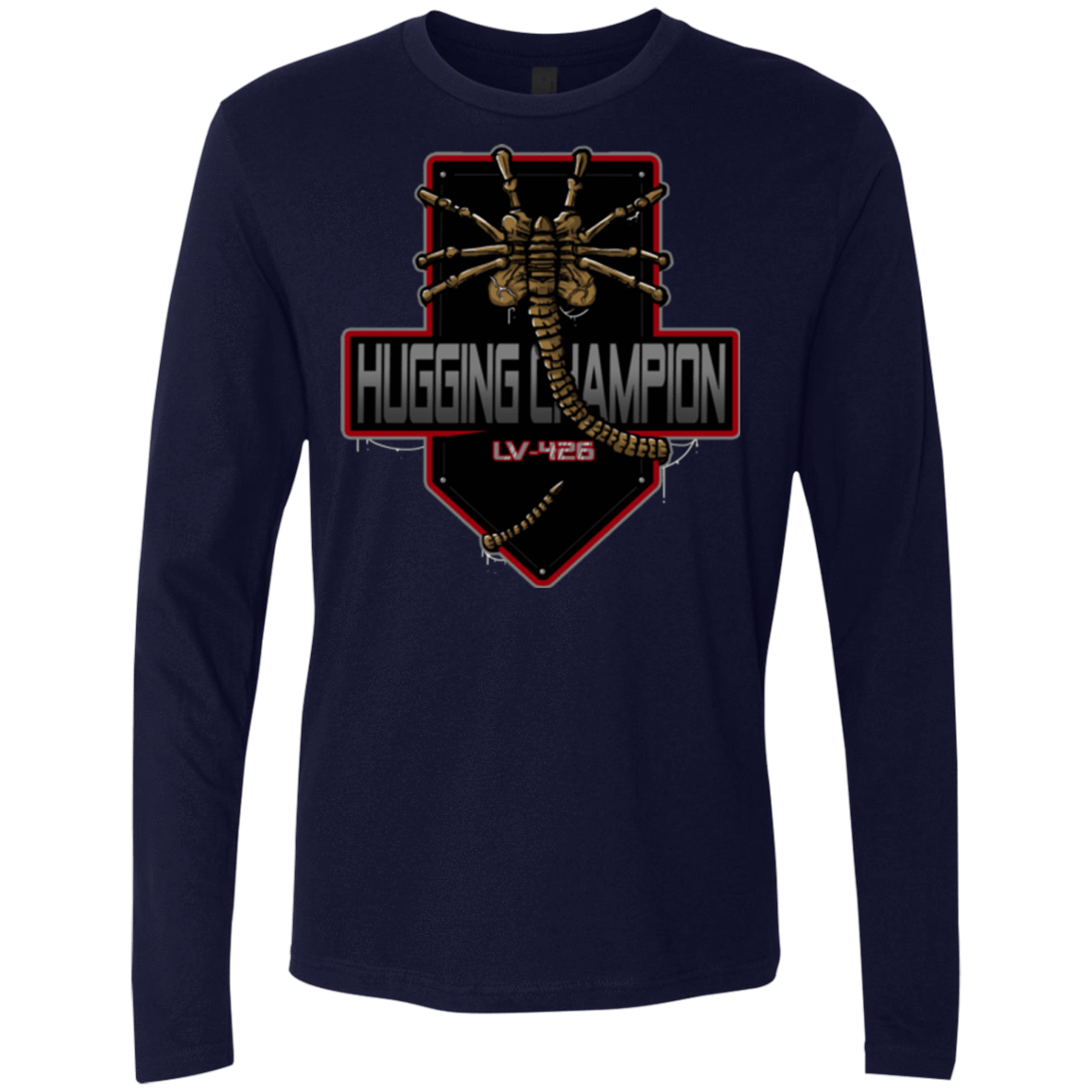 T-Shirts Midnight Navy / Small Hugging Champ Men's Premium Long Sleeve