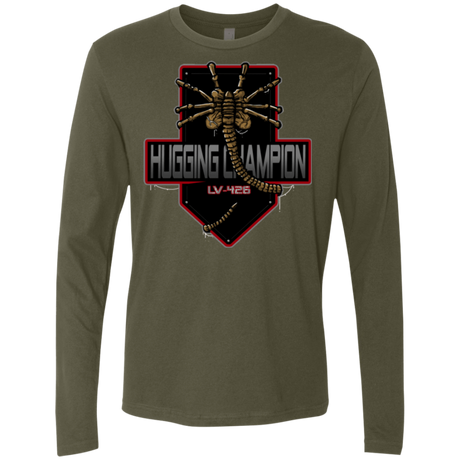 T-Shirts Military Green / Small Hugging Champ Men's Premium Long Sleeve