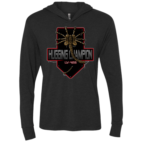 T-Shirts Vintage Black / X-Small Hugging Champ Triblend Long Sleeve Hoodie Tee