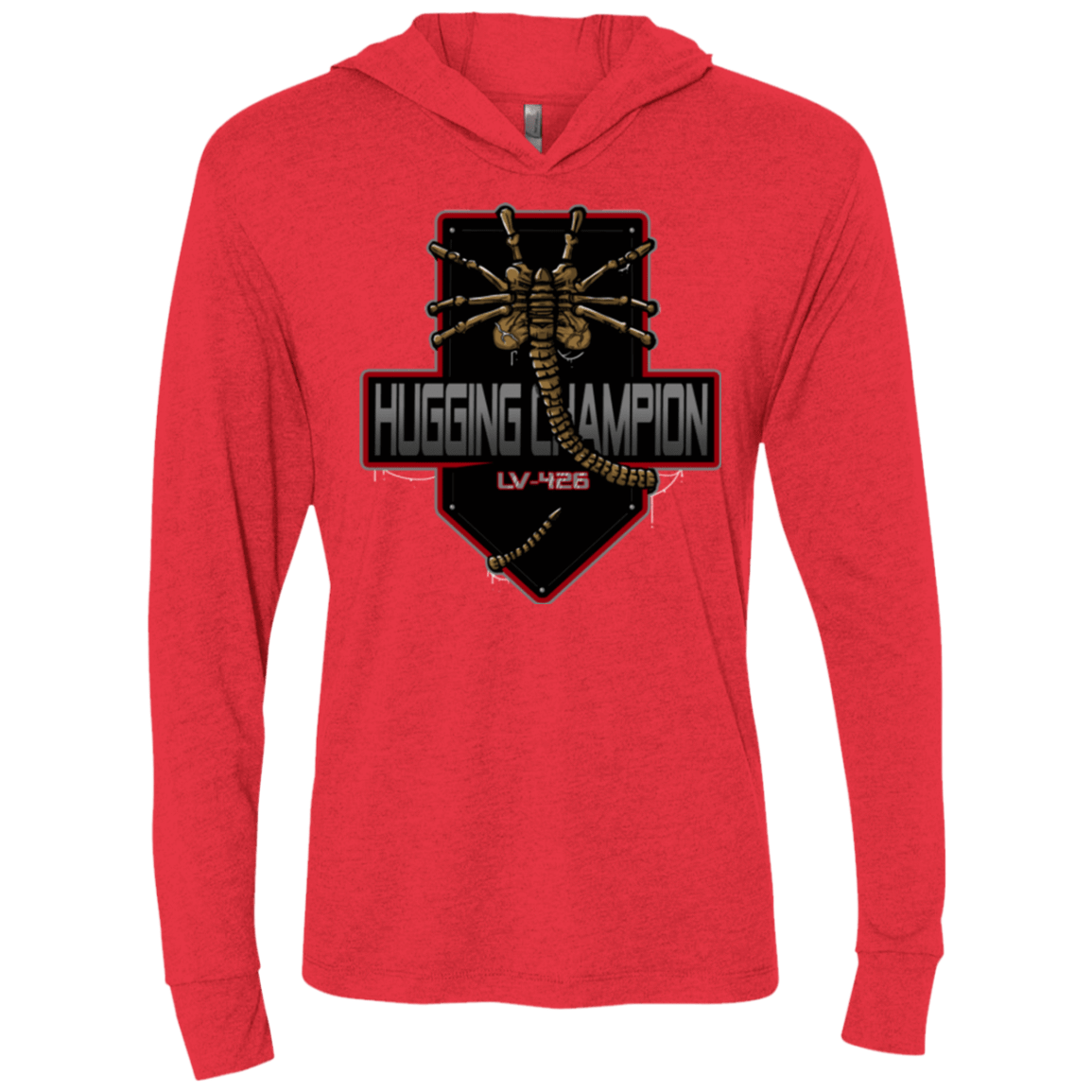 T-Shirts Vintage Red / X-Small Hugging Champ Triblend Long Sleeve Hoodie Tee