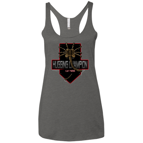 T-Shirts Premium Heather / X-Small Hugging Champ Women's Triblend Racerback Tank