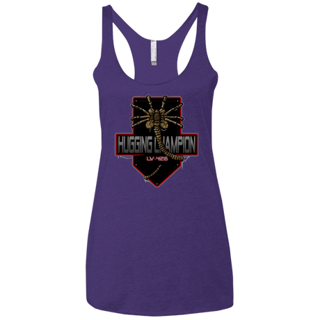 T-Shirts Purple Rush / X-Small Hugging Champ Women's Triblend Racerback Tank