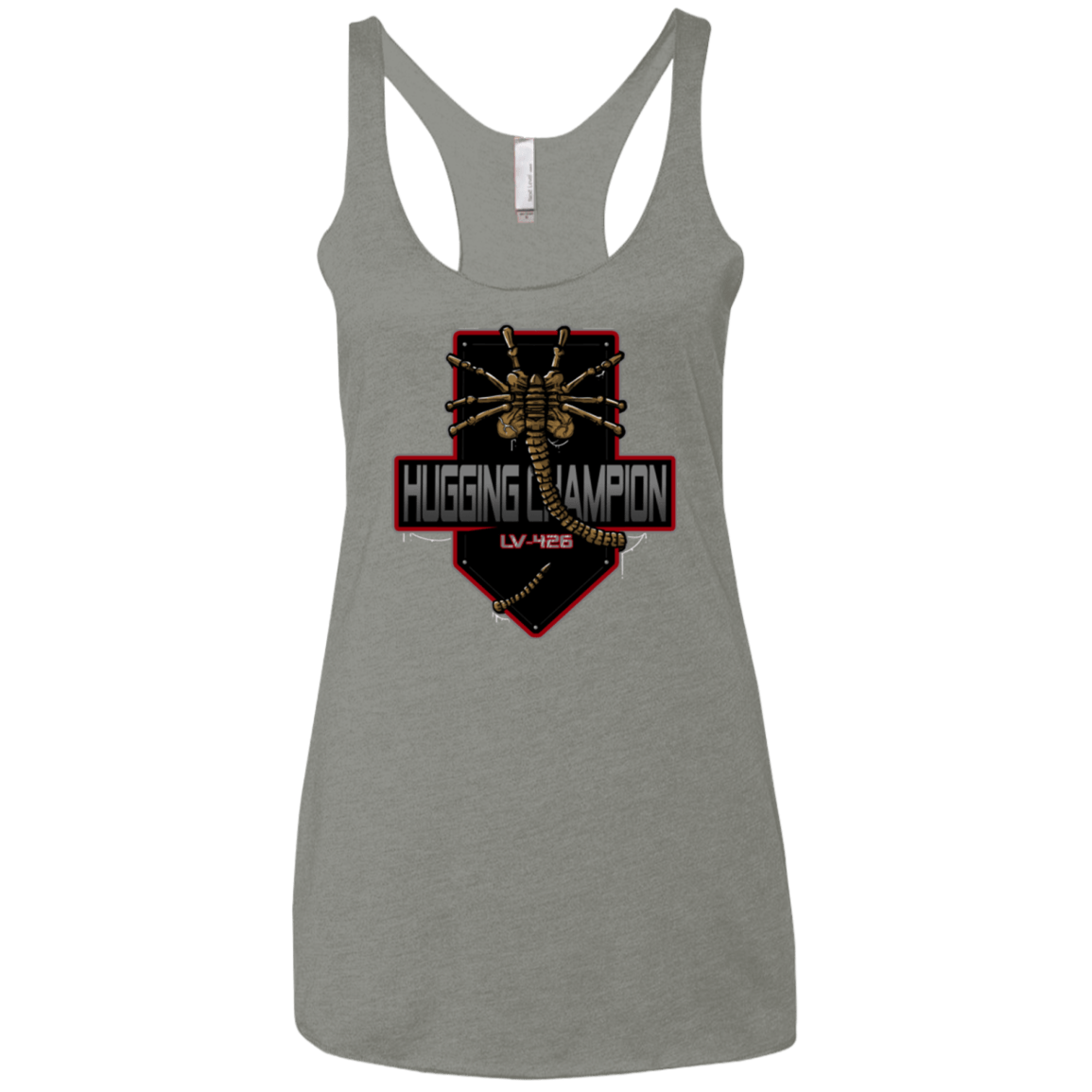 T-Shirts Venetian Grey / X-Small Hugging Champ Women's Triblend Racerback Tank