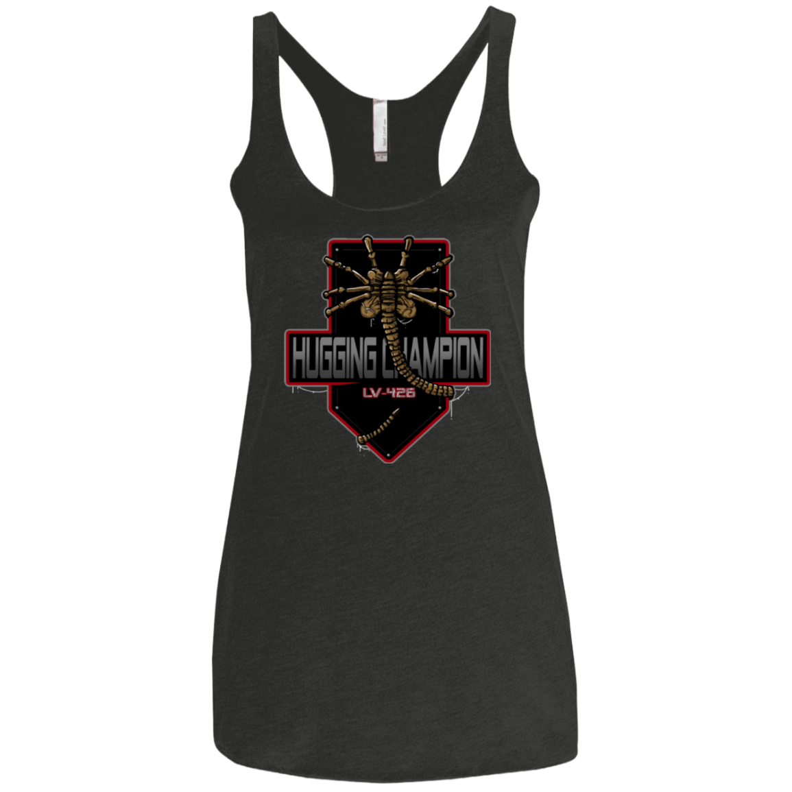 T-Shirts Vintage Black / X-Small Hugging Champ Women's Triblend Racerback Tank
