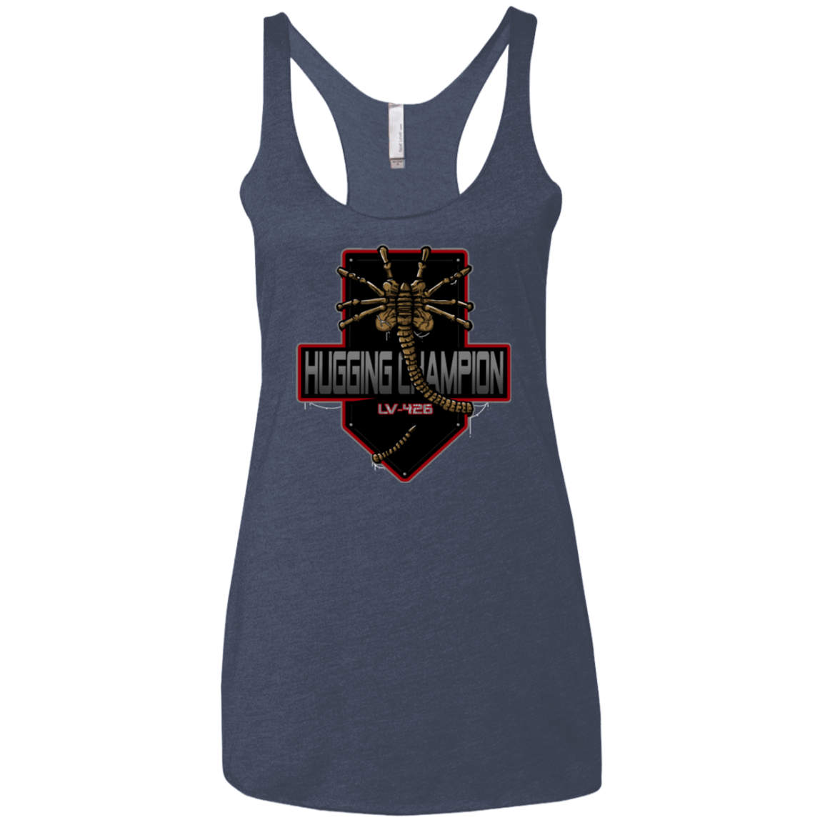 T-Shirts Vintage Navy / X-Small Hugging Champ Women's Triblend Racerback Tank