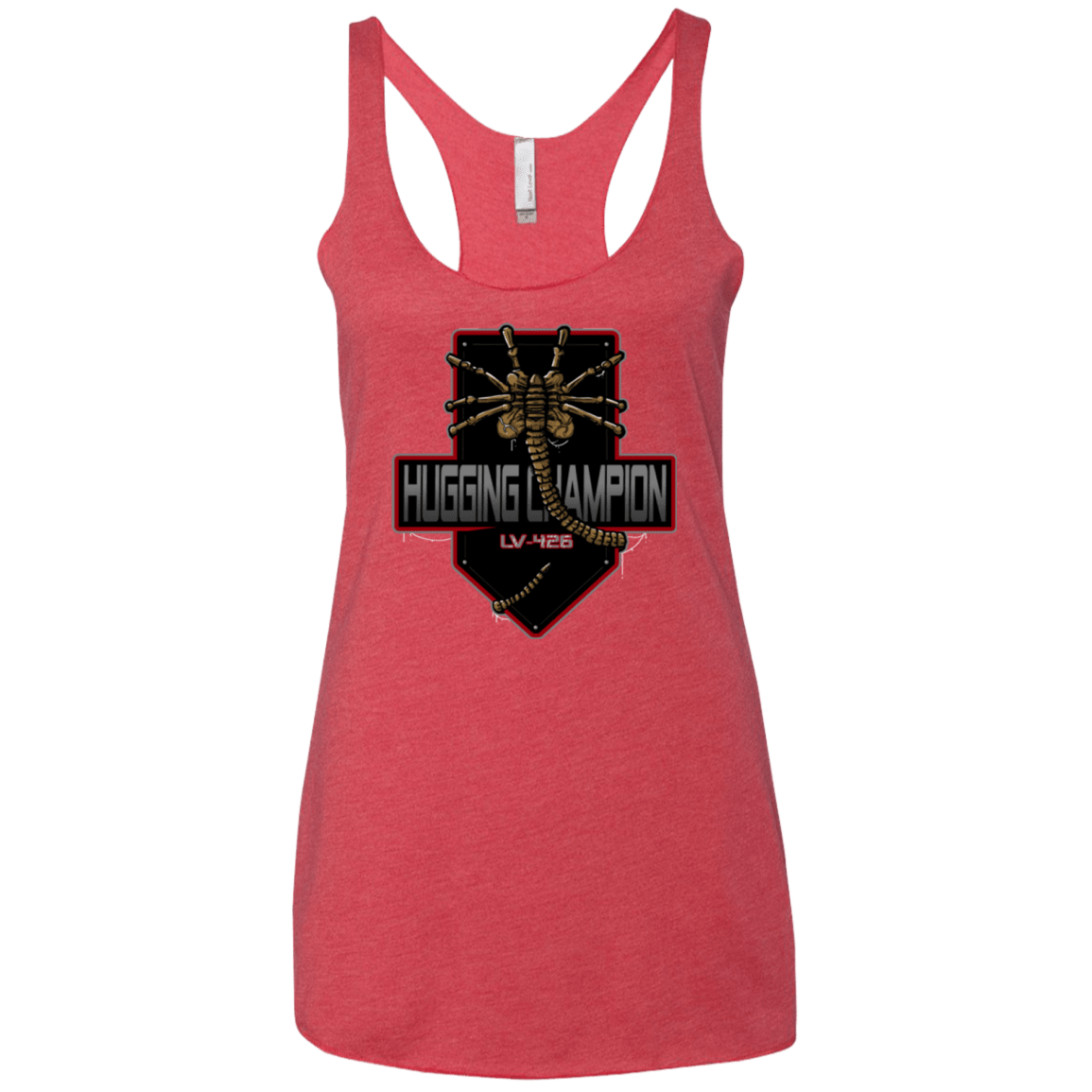 T-Shirts Vintage Red / X-Small Hugging Champ Women's Triblend Racerback Tank