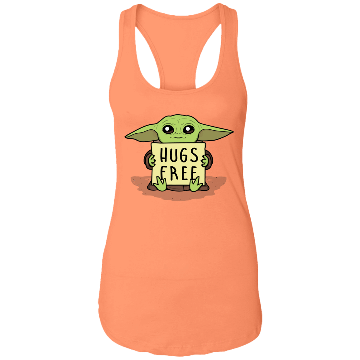 T-Shirts Light Orange / X-Small Hugs Free Women's Premium Racerback Tank