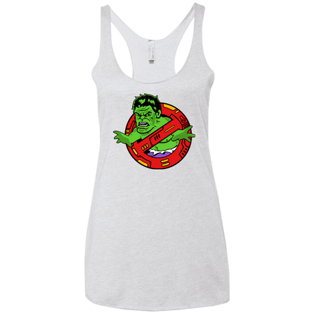 T-Shirts Heather White / X-Small Hulk Busters Women's Triblend Racerback Tank
