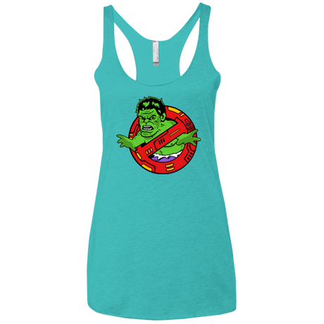T-Shirts Tahiti Blue / X-Small Hulk Busters Women's Triblend Racerback Tank