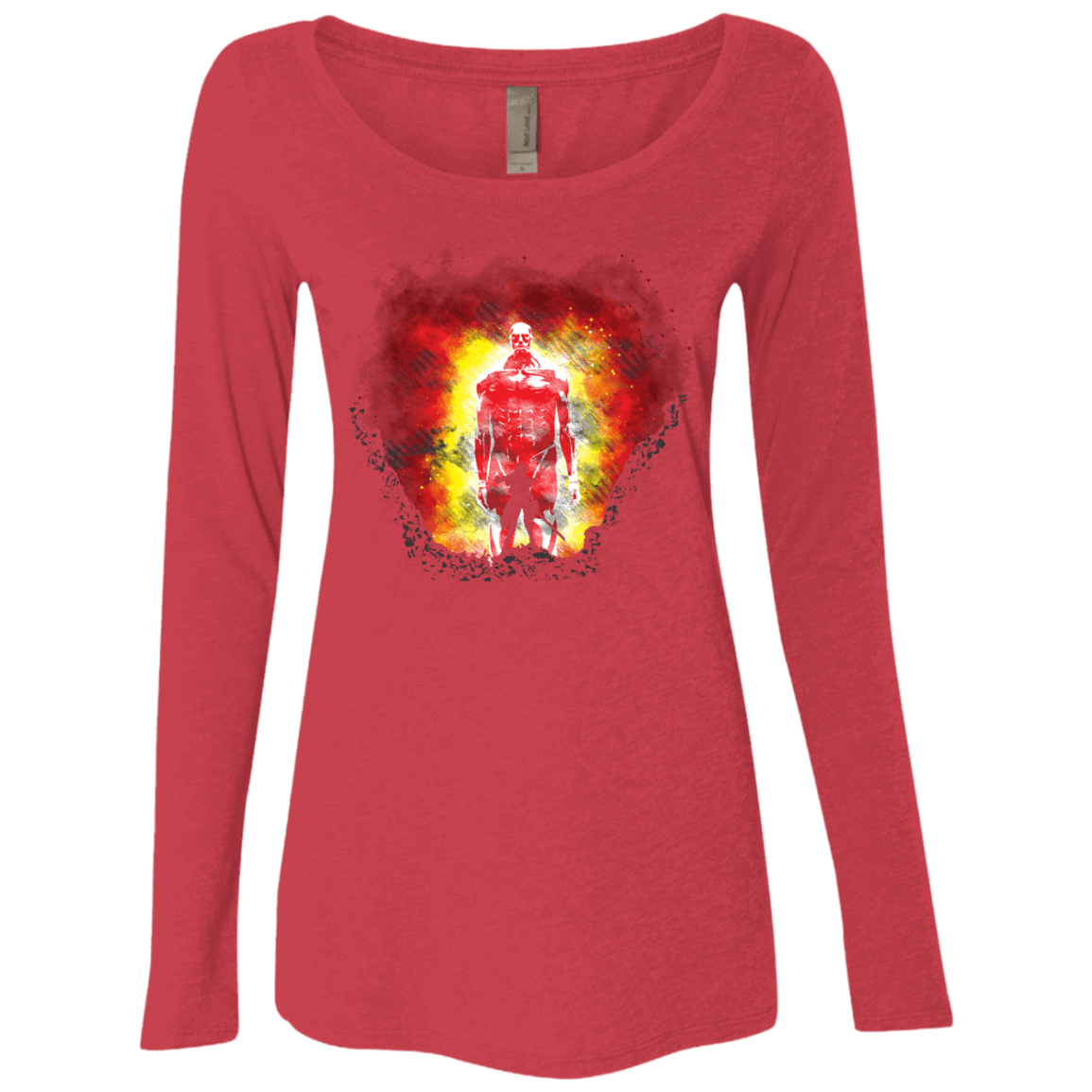 T-Shirts Vintage Red / S Human Prey Women's Triblend Long Sleeve Shirt