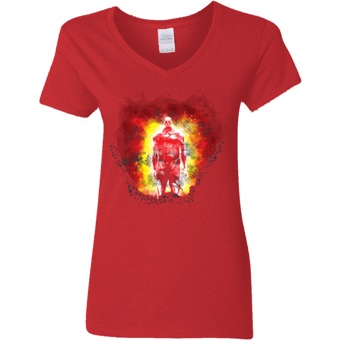 T-Shirts Red / S Human Prey Women's V-Neck T-Shirt