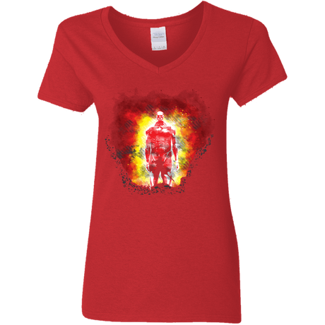 T-Shirts Red / S Human Prey Women's V-Neck T-Shirt