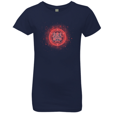 T-Shirts Midnight Navy / YXS Human Transmutation Circle Girls Premium T-Shirt