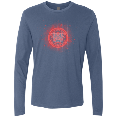 T-Shirts Indigo / Small Human Transmutation Circle Men's Premium Long Sleeve