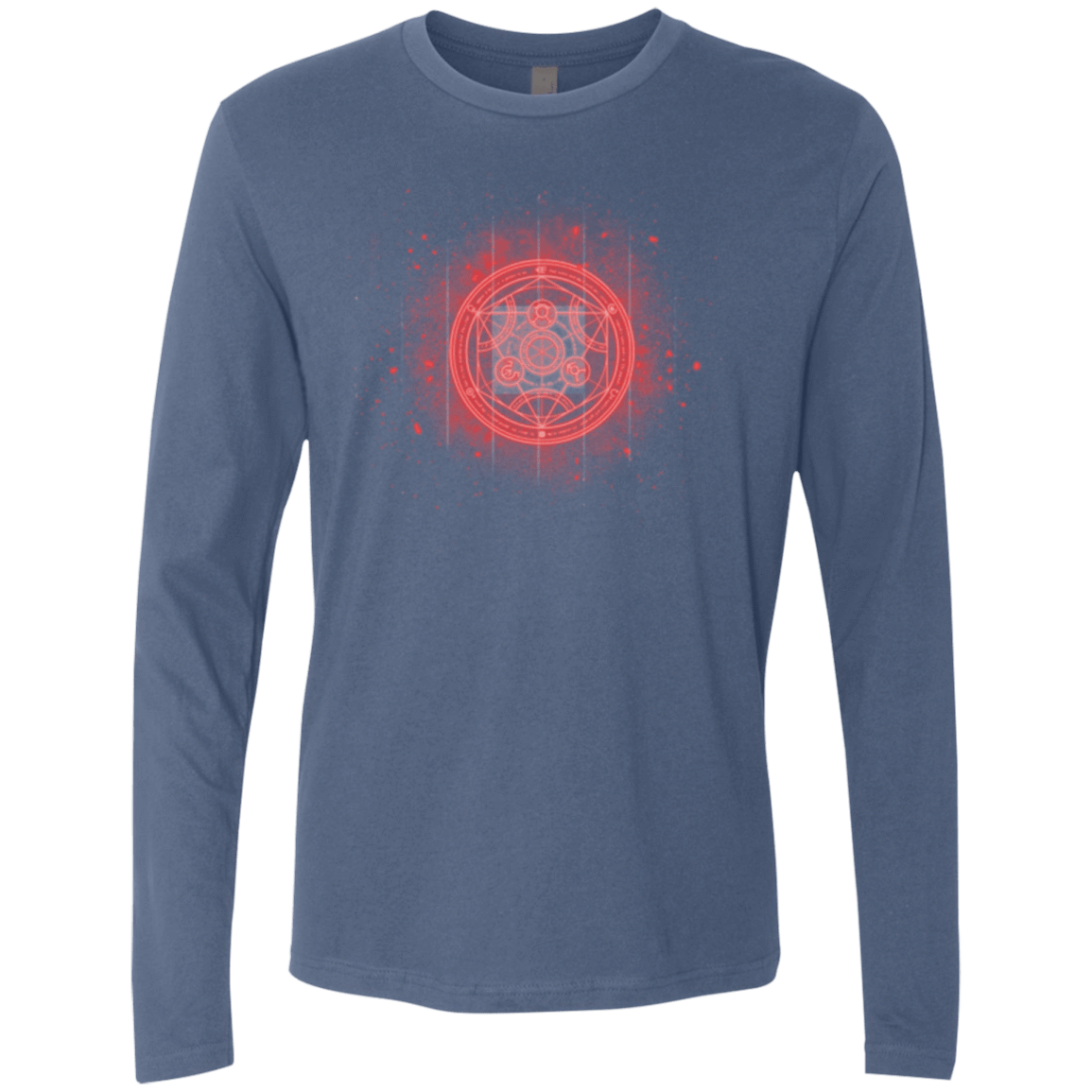 T-Shirts Indigo / Small Human Transmutation Circle Men's Premium Long Sleeve