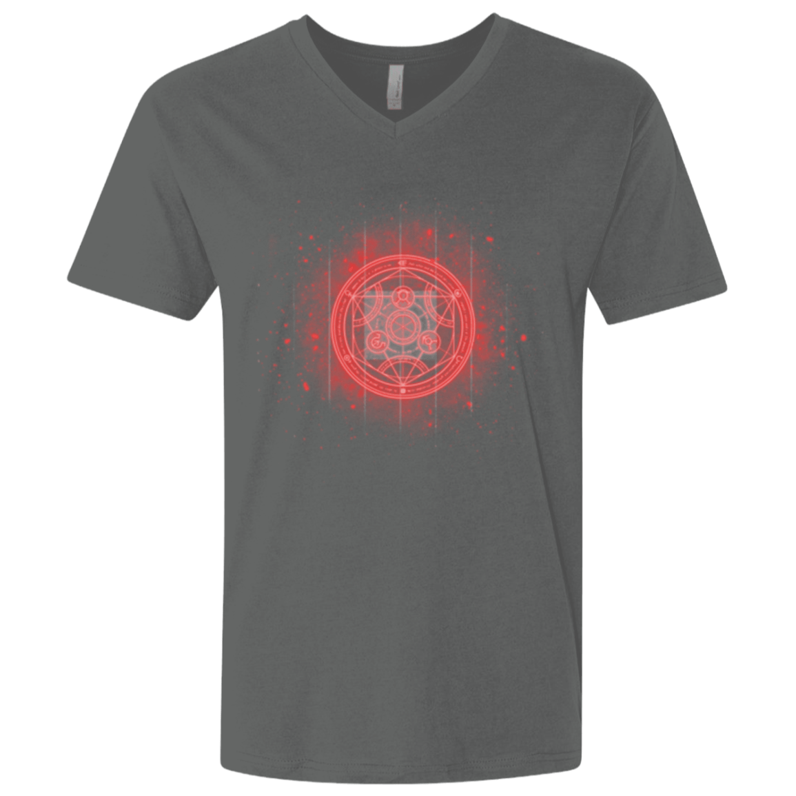 T-Shirts Heavy Metal / X-Small Human Transmutation Circle Men's Premium V-Neck