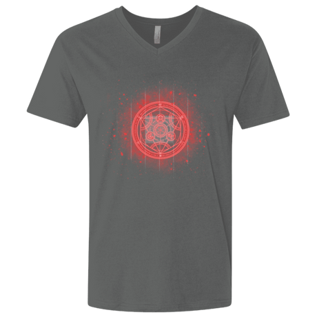 T-Shirts Heavy Metal / X-Small Human Transmutation Circle Men's Premium V-Neck