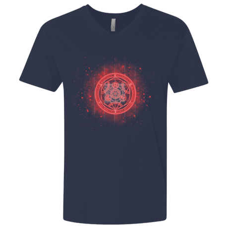 T-Shirts Midnight Navy / X-Small Human Transmutation Circle Men's Premium V-Neck