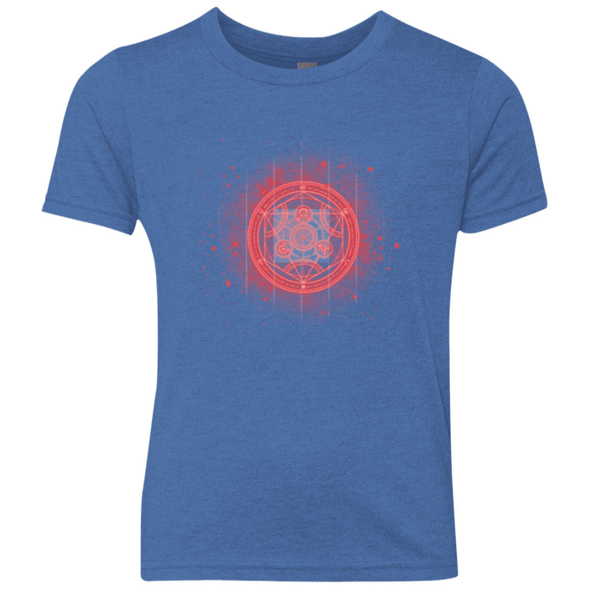 T-Shirts Vintage Royal / YXS Human Transmutation Circle Youth Triblend T-Shirt