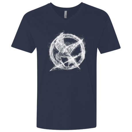 T-Shirts Midnight Navy / X-Small Hunger Games Smoke Men's Premium V-Neck