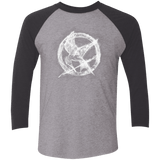 T-Shirts Premium Heather/ Vintage Black / X-Small Hunger Games Smoke Men's Triblend 3/4 Sleeve