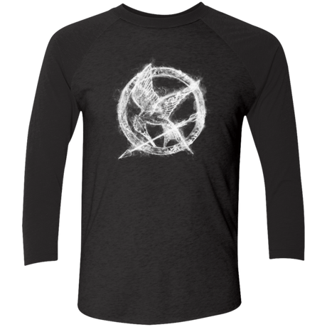 T-Shirts Vintage Black/Vintage Black / X-Small Hunger Games Smoke Men's Triblend 3/4 Sleeve