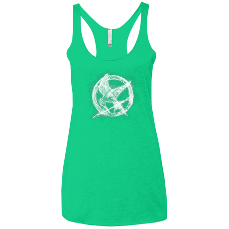 T-Shirts Envy / X-Small Hunger Games Smoke Women's Triblend Racerback Tank