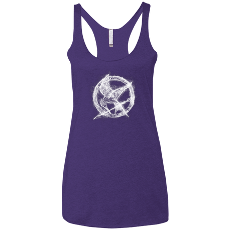 T-Shirts Purple / X-Small Hunger Games Smoke Women's Triblend Racerback Tank