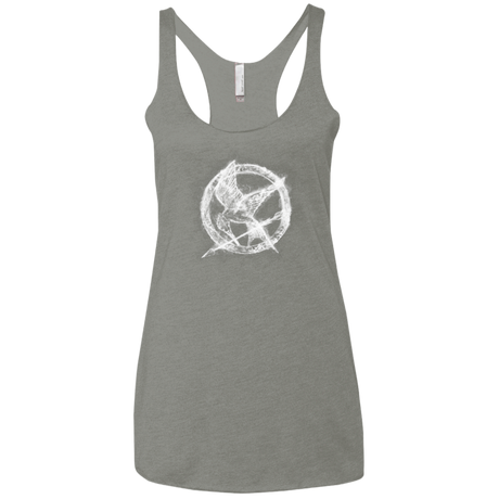 T-Shirts Venetian Grey / X-Small Hunger Games Smoke Women's Triblend Racerback Tank