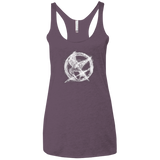 T-Shirts Vintage Purple / X-Small Hunger Games Smoke Women's Triblend Racerback Tank