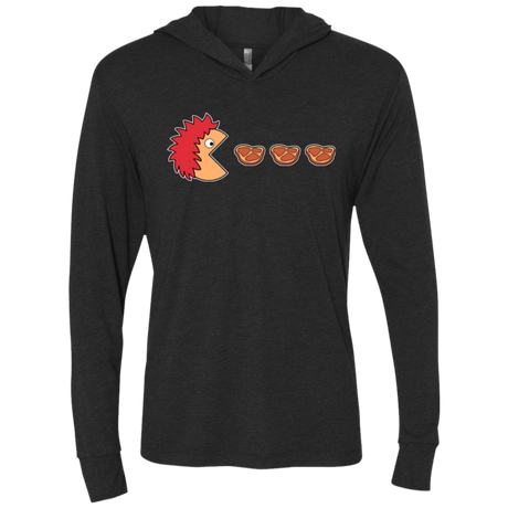 T-Shirts Vintage Black / X-Small Hungry for ham Triblend Long Sleeve Hoodie Tee