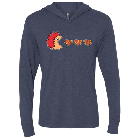 T-Shirts Vintage Navy / X-Small Hungry for ham Triblend Long Sleeve Hoodie Tee