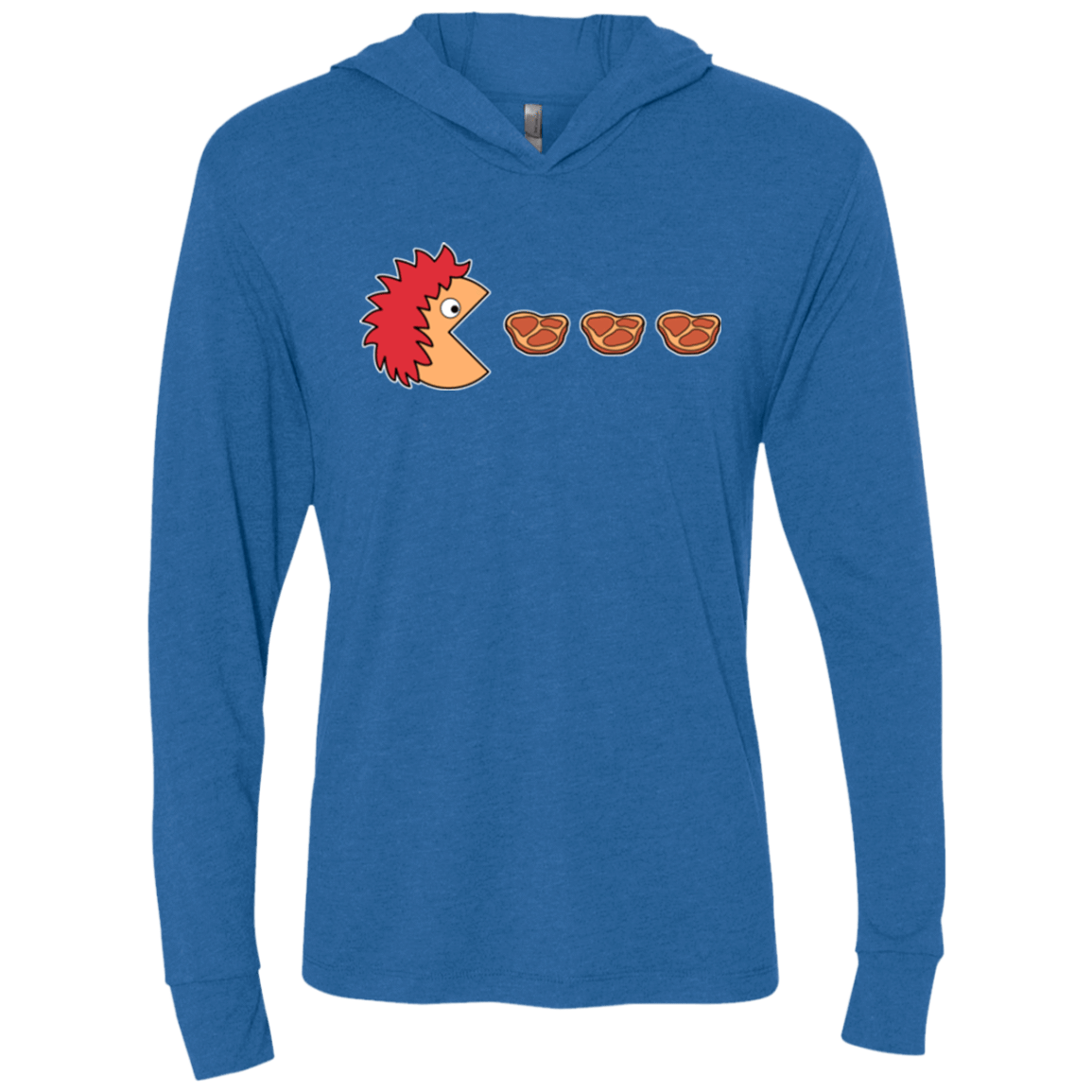 T-Shirts Vintage Royal / X-Small Hungry for ham Triblend Long Sleeve Hoodie Tee