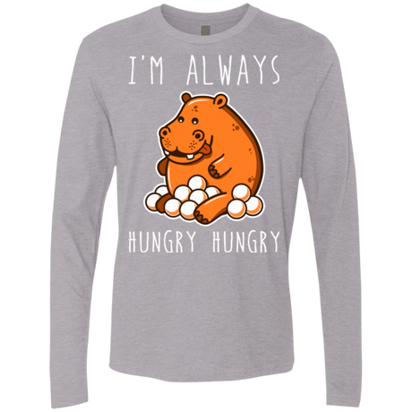 T-Shirts Heather Grey / Small Hungry Hungry Men's Premium Long Sleeve
