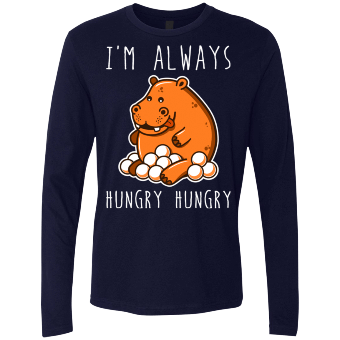 T-Shirts Midnight Navy / Small Hungry Hungry Men's Premium Long Sleeve