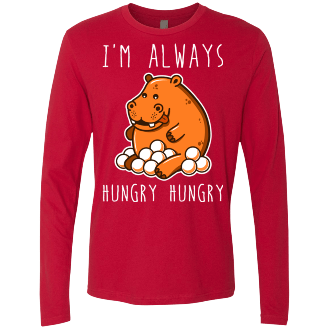 T-Shirts Red / Small Hungry Hungry Men's Premium Long Sleeve