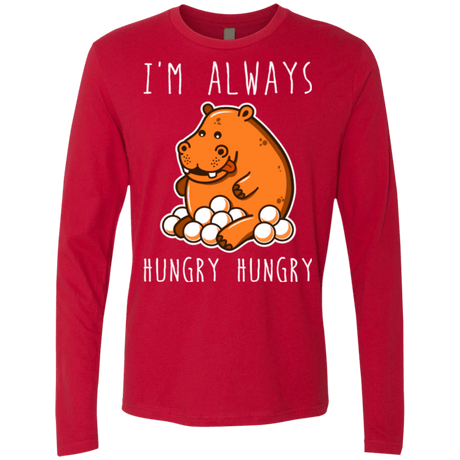 T-Shirts Red / Small Hungry Hungry Men's Premium Long Sleeve