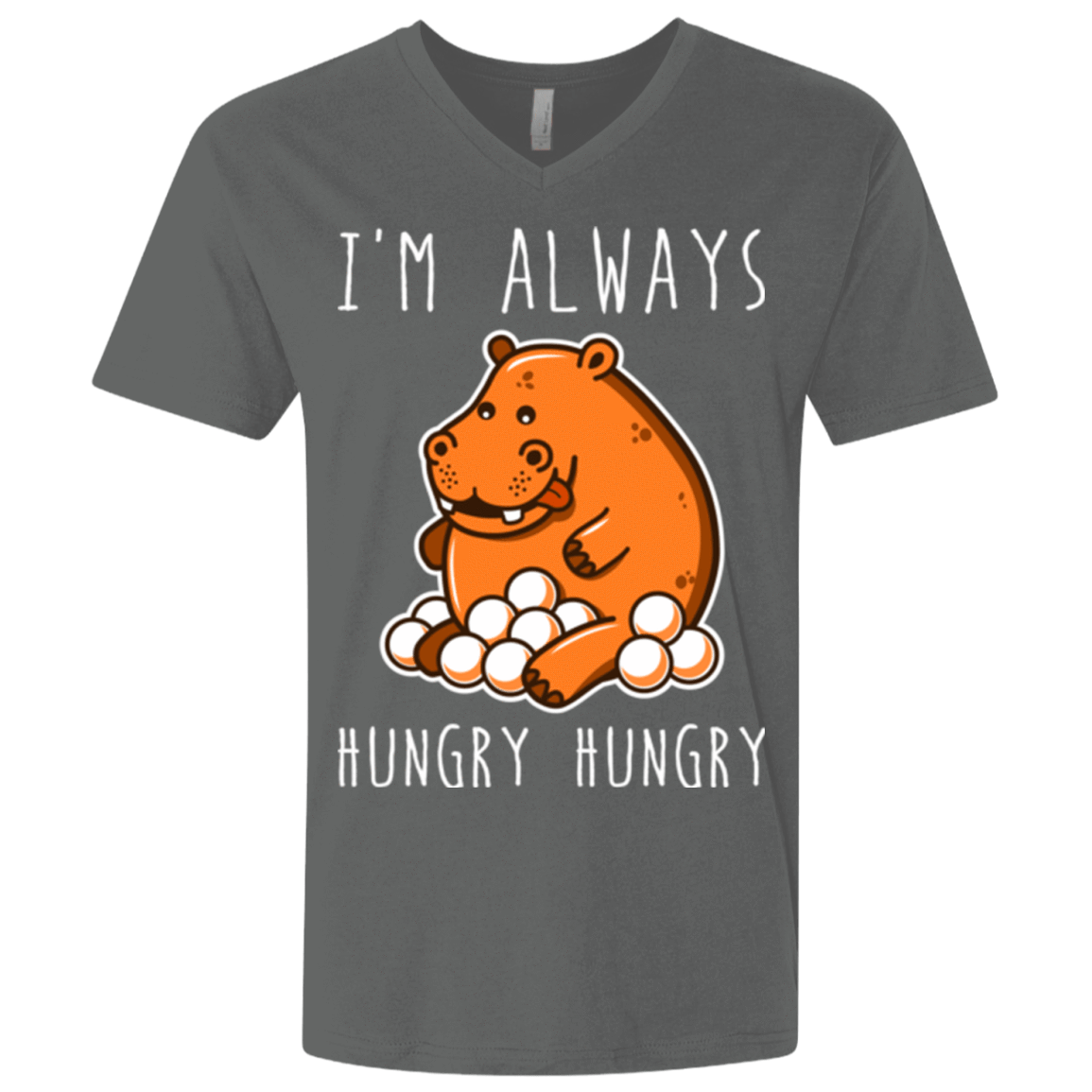 T-Shirts Heavy Metal / X-Small Hungry Hungry Men's Premium V-Neck