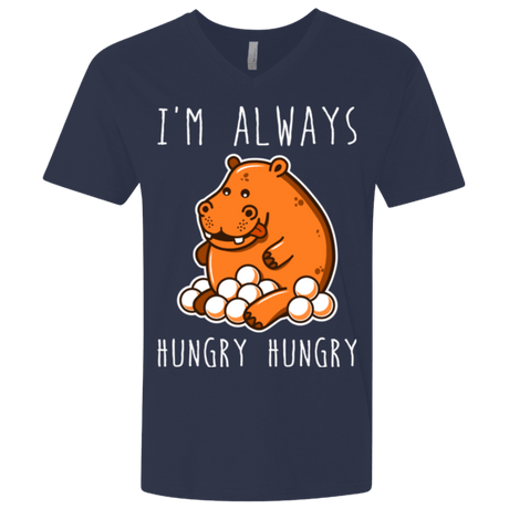 T-Shirts Midnight Navy / X-Small Hungry Hungry Men's Premium V-Neck