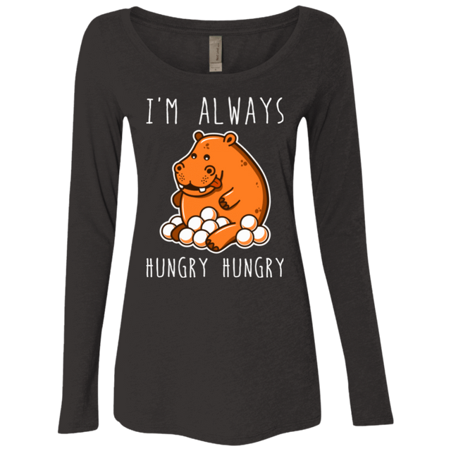 T-Shirts Vintage Black / Small Hungry Hungry Women's Triblend Long Sleeve Shirt