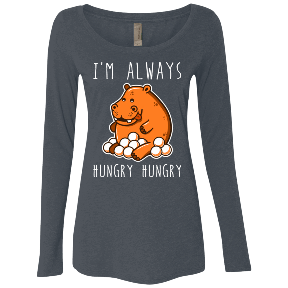 T-Shirts Vintage Navy / Small Hungry Hungry Women's Triblend Long Sleeve Shirt
