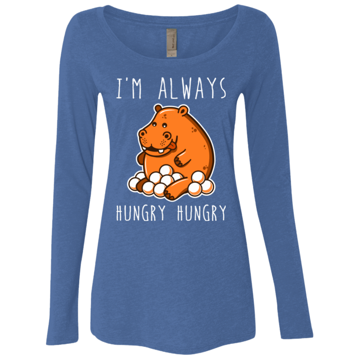 T-Shirts Vintage Royal / Small Hungry Hungry Women's Triblend Long Sleeve Shirt