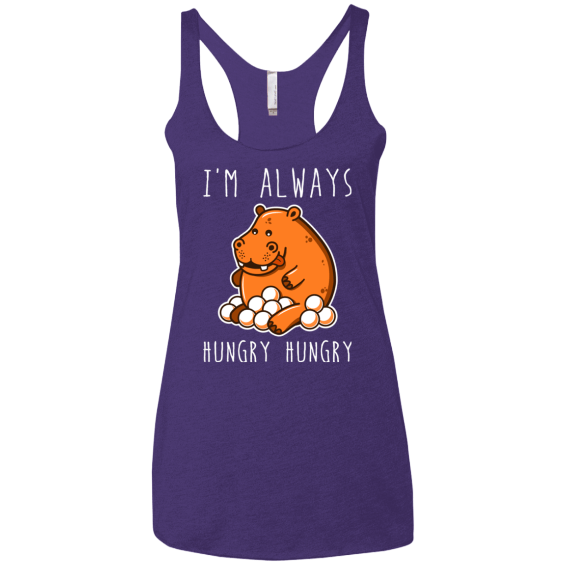 Hungry Hungry Women's Triblend Racerback Tank